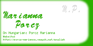 marianna porcz business card